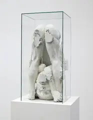Thomas Lerooy, All is Full of Love, 2010, bronze, glass and painted metal plinth