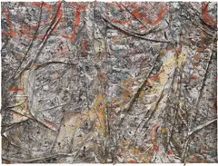 SK HX by Angel Otero, 2012, oil paint and oil paint skins on canvas, sold Oct 2017