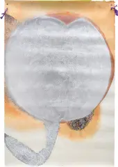Kerstin Brätsch, It went gold, 2008, oil, metallic paint, spray paint and acrylic on burnt paper