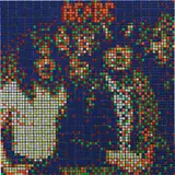 Invader, Rubiks AC/DC, 2009, Rubiks cubes on perspex