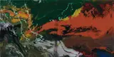 P15 Flow by Gerhard Richter, 2013, lacquer on glass mounted on Alu Dibond, sold Oct 2017