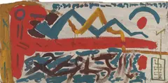 Untitled by A. R. Penck, 1971, dispersion on Beaver board, sold Dec 2017