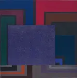 Peter Halley, Collocation, 2003, acrylic, pearlescent acrylic and Roll-a-Tex on canvas