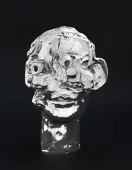 George Condo, Robot Girl, 2012, patinated bronze
