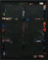 6 Cell Quilt by Sterling Ruby, 2010, spray paint, paper collage and coloured pencil on paper, in artist's frame, sold Dec 2017