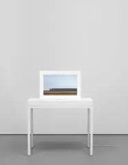 John Gerrard, Sow Farm (Near Libbey, Oklahoma), 2009, realtime 3D software, custom made monitor