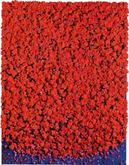 Cho Sung-Hee, Blue Blossom, 2015, Korean handmade rice paper and oil on canvas