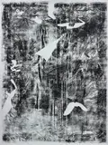 Kika Karadi, Untitled (OPM no. 15), 2014, ink on linen