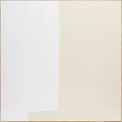 Untitled (Square, begin at one corner until complete) by Ethan Cook, 2014, hand woven cotton canvas, in artist's frame, sold Dec 2017