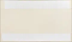 Untitled by Ethan Cook, 2014, hand woven cotton canvas, in artist’s frame, sold Dec 2017