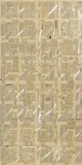Nikolas Gambaroff, Untitled, 2012, newspaper and acrylic on Alumilite panel