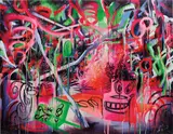Rosson Crow, Cosmic Cavern, 2010, oil, acrylic and enamel on canvas