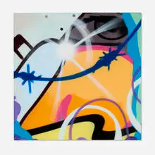 John Matos, Untitled, 2010, acrylic and spray paint on canvas