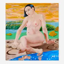 Charles Garabedian, Mrs. Krinke, acrylic on canvas