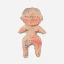 Maya, Figure from the collection of Emerson Woelffer, painted stoneware