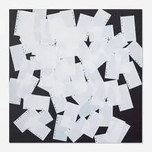 Untitled by Ron Griffin, 2003, acrylic and ink on panel, sold Apr 2025