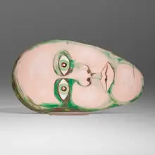 Jonathan Borofsky, Head in Trees, 1986-87, enamel on aluminum, double-sided