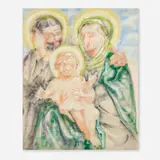Zhou Yilun, Arrow Madonna, 2015, spray paint on canvas with wood dowels
