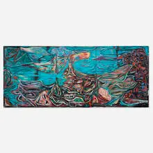 Brian Fahlstrom, Crystalline View (triptych), 2006, oil on canvas