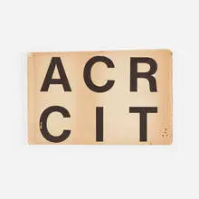 Guy de Cointet, ACRCIT, 1971, screenprint on newsprint