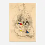 William T. Wiley, How Serious Can You Get About Folding Up? (Fear of Humor), 1978, charcoal and colored pencil on paper