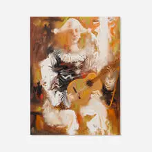 Byron Browne, Clown, 1961, oil on canvas
