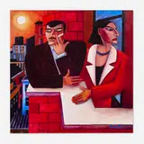 Balcony by Graham Knuttel, oil on canvas, sold Apr 2025