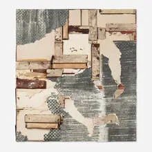 Samuel Levi Jones, My Search, 2013, deconstructed found books and mixed media on panel