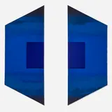 Paul Reed, Gilport D XLV, 1972, oil on canvas in two parts