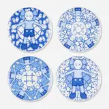 Kaws, Holiday: Taipei Plates (set of four), 2019, transfer-printed porcelain