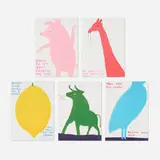 David Shrigley, Five works, 2021, offset lithograph in colors