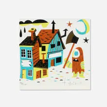 Tim Biskup, Untitled, screenprint in colors