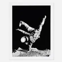 Whatshisname, One Small Step, 2019, screenprint in colors on Fabriano