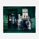 Shimon Attie, Linienstrasse 137: Slide projection of police raid on former Jewish residents, 1920, Berlin (from The Writing on the Wall series), 1992, C-print