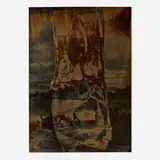 Edmund Teske, Rock Formation from Mono Lake, Califronia Series, 1971, composite and toned solarized gelatin silver print