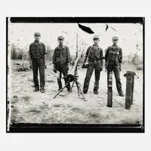 Bill Burke, Khmer Rouge Recoilles Rifle Crew, Nong Pru Thai Cambodia Border (from the I Want to Take Picture portfolio), 1986, vintage gelatin silver print