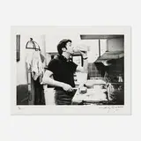 Terry O'Neill, Dustin Hoffman drinking milk during the filming of ‘John and Mary’ by director Peter Yakes in NYC, gelatin silver print