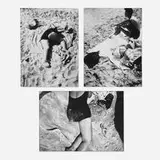 Ray Metzker, Untitled (two works from the Sand Creatures series), 1968, gelatin silver print