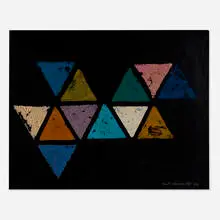 Xanti Schawinsky, Untitled, 1953, oil on board