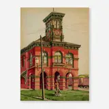 Clarence Carter, Eerie Station, Elmira, 1931, watercolor on paper
