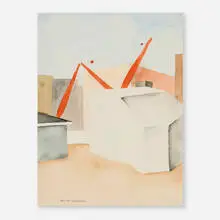 Ralston Crawford, Power Shovel, 1938, watercolor, pen and ink on paper