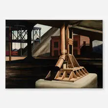 Edmund Lewandowski, Under the Viaduct, 1940, watercolor and gouache on paper