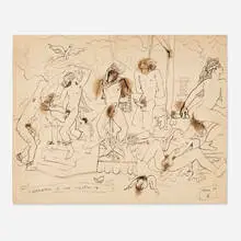 Jean Cocteau, Naissance d'Une Mandragore, 1935, India ink on paper