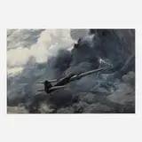 Montague Dawson, Enemy Bomber in Thunderstorm, oil on canvas