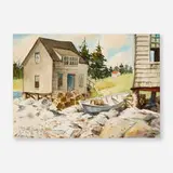 Henry Gasser, Lobster Traps, watercolor on paper