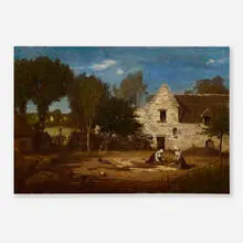 Eugène Louis Boudin, Farm Near Quimper, 1858, oil on panel