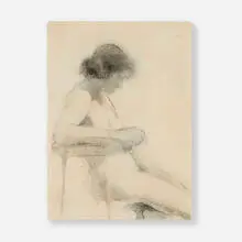 Edwin Dickinson, Nude #245, 1913, charcoal on paper