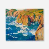 Selden Connor Gile, Cliffs of Marin, c. 1923, oil on board
