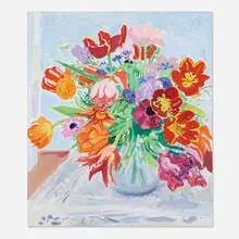 Nell Blaine, Flowers from Tom and Jim, 1981, oil on canvas