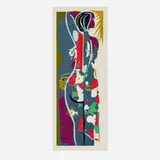 Josef Zenk, Girl with a Basket, screenprint in colors